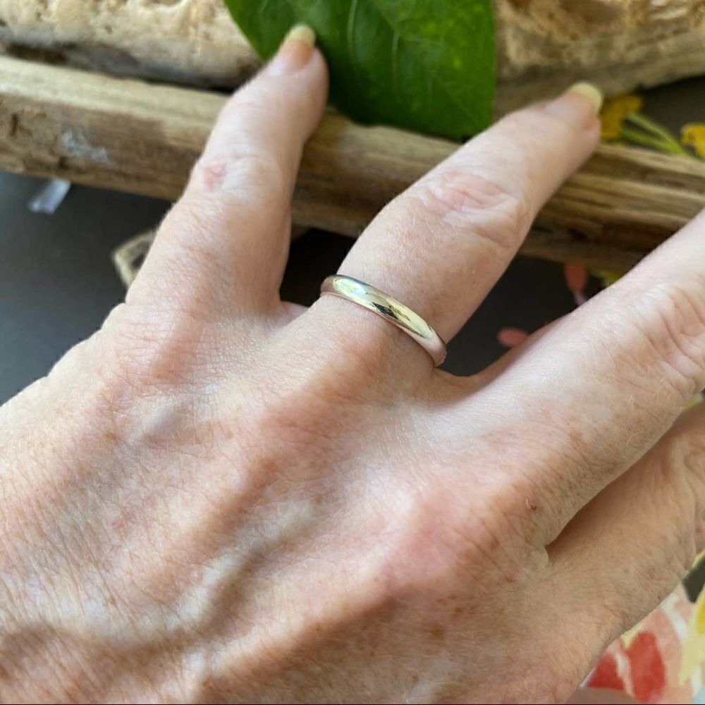 Sterling Silver 3 mm High Polish Band Ring Sizes 5,6